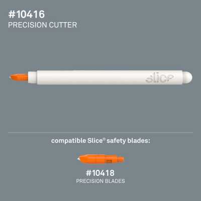 Slice Precision Cutter - White, Non-Retractable [12Pcs/Inner, 192Pcs/Cse]