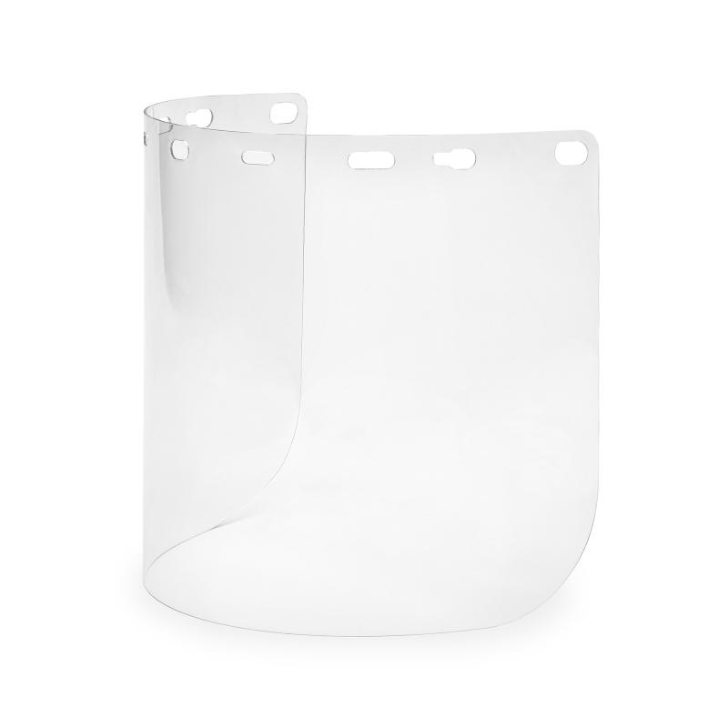 Elvex Polycarbonate Face Shield, Economy Flat 8"X15.5"X.040" Clear