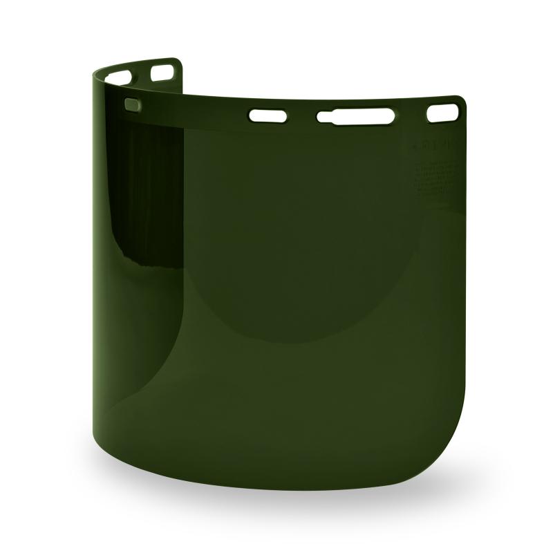 Elvex Welding Face Shield Shade # 5, Molded 8" X 15.5" X .07" Green