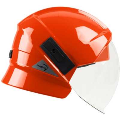 Bullard Fire Helmet Magma Type B, 3/4 Shell Hivis Red 