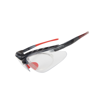 Sworke Cyclone-X Safety Rated Sports Sunglasses, Translucent Grey And Clear Hard Coat Antifog Lens