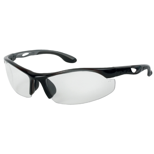 WORKSAFE® AWING, SHINY GUNMETAL FRAME WITH SKULL GRIP, CLEAR ANTI-FOG LENS