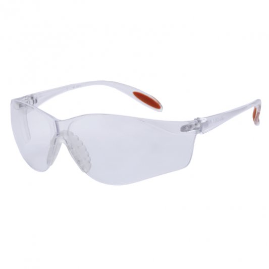 WORKSAFE® FIREFLY WITH SOFT BRIDGE & ANTI-SLIP TEMPLE, FROSTED CLEAR FRAME, CLEAR ANTI-FOG LENS
