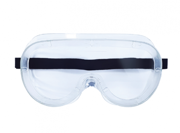 WORKGARD BASIC SAFETY GOGGLES, TRANSLUCENT CLEAR FRAME, CLEAR ANTI-FOG LENS WITH BLACK NEOPRENE STRAP