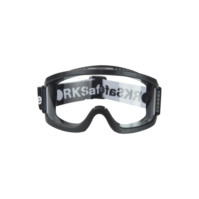 WORKSAFE VANTAGE GOGGLE, BLACK FRAME, CLEAR ANTI-FOG LENS WITH WOVEN STRAP