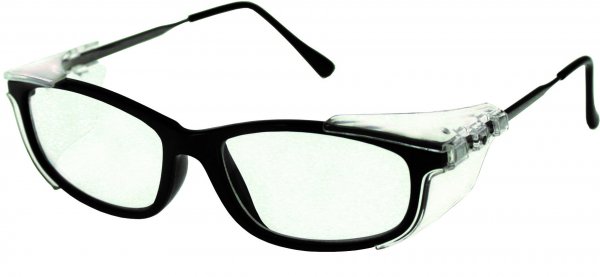 Worksaferx Vesta Safety Prescription Glasses, Shiny Black Frame, Frames Only