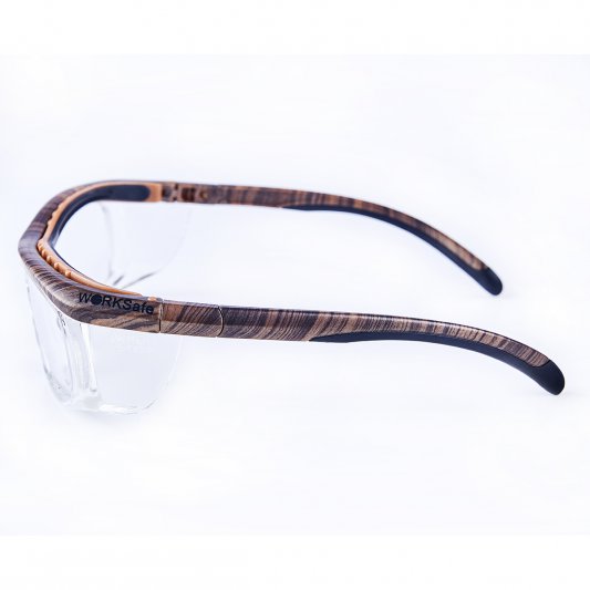 Worksaferx Steda Ii Safety Prescription Glasses, Wood Pattern Frame, Frames Only
