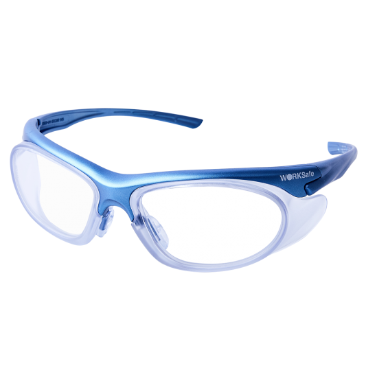 Worksaferx Uranus Safety Prescription Glasses, Matt Blue Frame, Frames Only