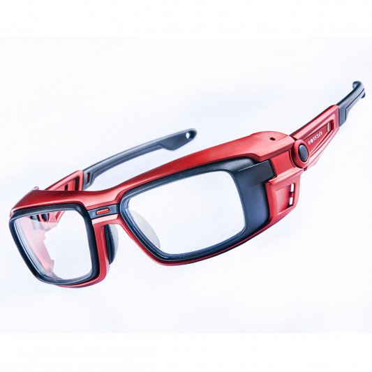 Worksaferx Vector Safety Prescription Glasses, Matt Red Frame, Frames Only