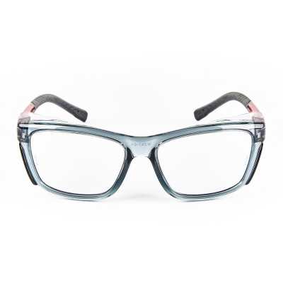 Worksaferx Otus Safety Prescription Glasses, Teal Blue Frame With Side-Shield, Frames Only