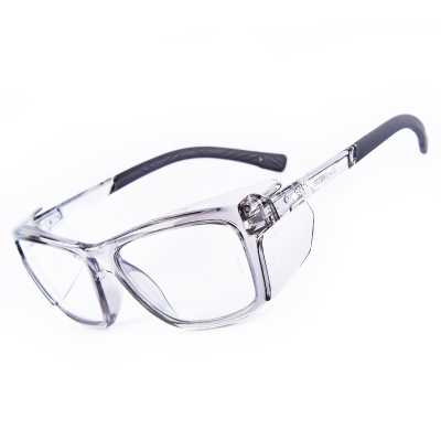 Worksaferx Otus Safety Prescription Glasses, Light Grey Frame With Side-Shield, Frames Only