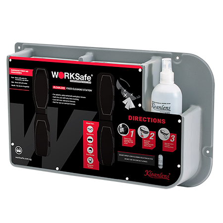 WORKSAFE® KLEANLENS CLEANING STATION C/W 500ML FLUID & 4 BOX TISSUES