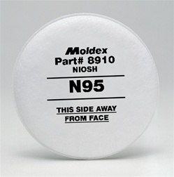 MOLDEX N95 PARTICULATE FILTER/PREFILTER REPLACEMENT FOR. 8010/8740 MASK (5PRS/PKG)