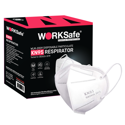 Worksafe Wlm-2009 Kn95 Disposable Particle Respirator, Gb2626:2019 (20Pcs/100 Boxes/Ctn)