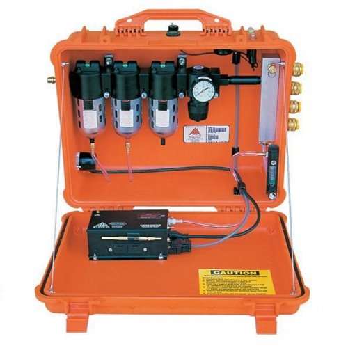 AIR SYSTEMS 50 CFM INTRINSICALLY SAFE BREATHER BOX FILTRATION SYSTEM WITH CO/O2 MONITOR, 9-VDC ONLY