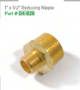 Rpb Radex 1" X 1/2" Reducing Nipple