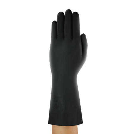 Ansell Edmont Neoprene Unsupported Chemical Resistant Gloves 17Mil, 12", Straight Cuff S7