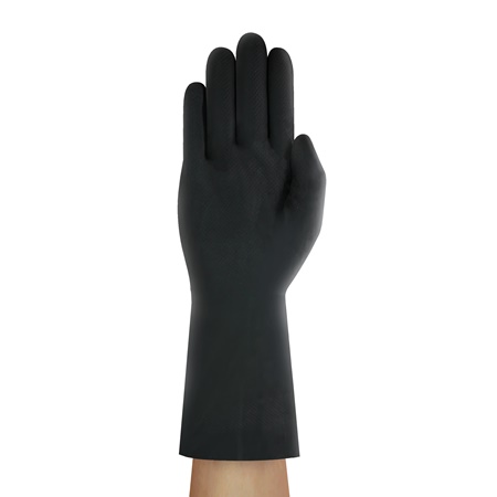 Ansell Edmont Neoprene Unsupported Chemical Resistant Gloves 17Mil, 12", Straight Cuff S7