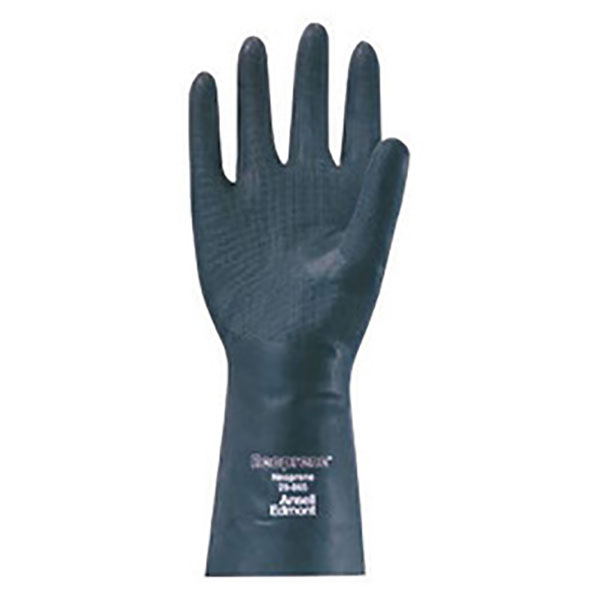 ANSELL EDMONT NEOPRENE UNSUPPORTED CHEMICAL RESISTANT GLOVES 18MIL, 13", STRAIGHT CUFF S7