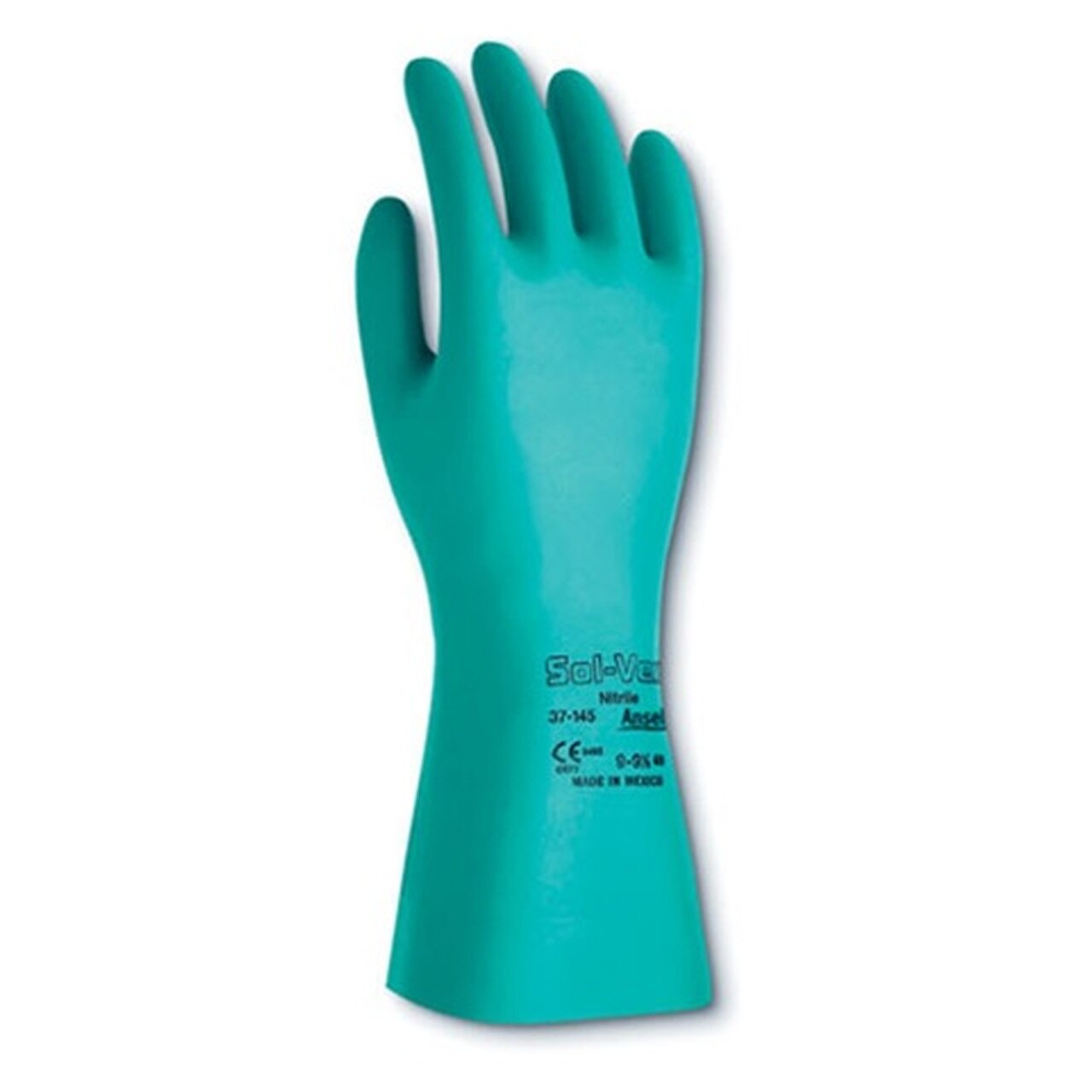 ANSELL EDMONT SOLVEX UNSUPPORTED NITRILE CHEMICAL RESISTANT GLOVES 11MIL,13", STRAIGHT CUFF S8