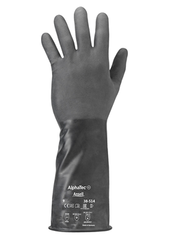 ANSELL ALPHATEC 38-514 BUTYL POLYMER CHEMICAL RESISTANT GLOVES: 14 MIL, 14" LENGTH, SIZE 10