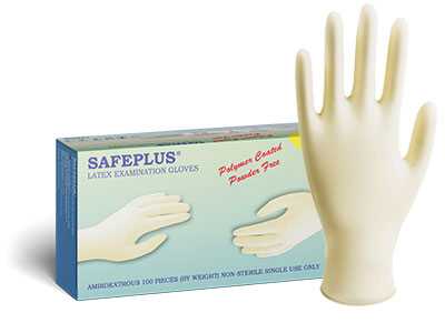 Ar Disposable Powder Free Latex Gloves, 9 Inch 4Mil Size M (100Pcs/Box)