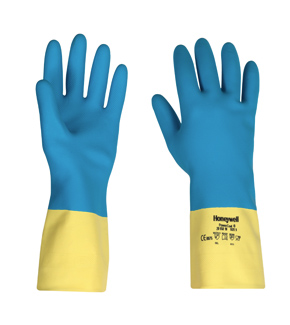HONEYWELL PERFECT FIT POWERCOAT 950-10 NEOPRENE/LATEX CHEMICAL RESISTANT GLOVES MIX-COLOR, SIZE 7