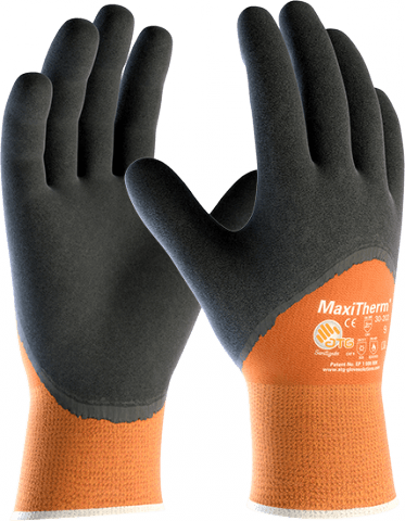 Atg Maxitherm Safety Gloves Cut Level B, Knitwrist 3/4 Coated, Size 8