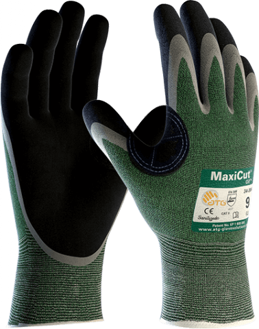 Atg Maxicut Oil Safety Glove Cut Level B, Size  7