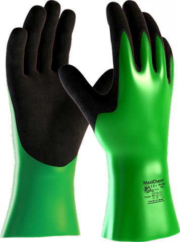 Atg Maxichem Safety Gloves Cut Level A, Gauntlet 30Cm, Size  9