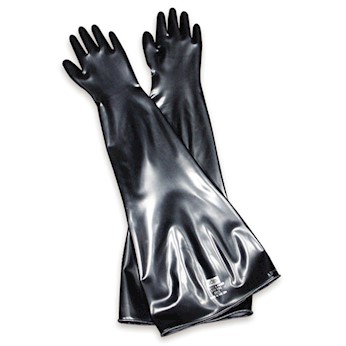North Neoprene Dry Box Gloves, 8"Dia Cuff, 15Mil, 32"Length, Hand Specific, Size9Q (9 3/4)