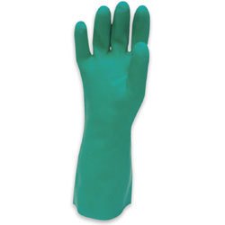 North Nitriguard-Unsupported Nitrile Chemical Resistant Gloves, Size 9, 18"/25Mil (72Pairs/Case)