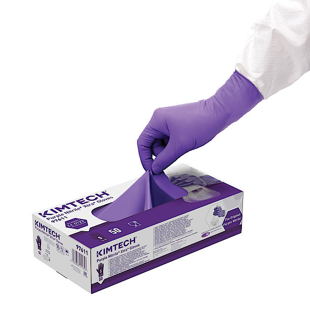Kimtech Purple Nitrile Xtra Chemical Resistant Gloves Size Large (50Pcs/Box, 10 Boxes/Ctn)