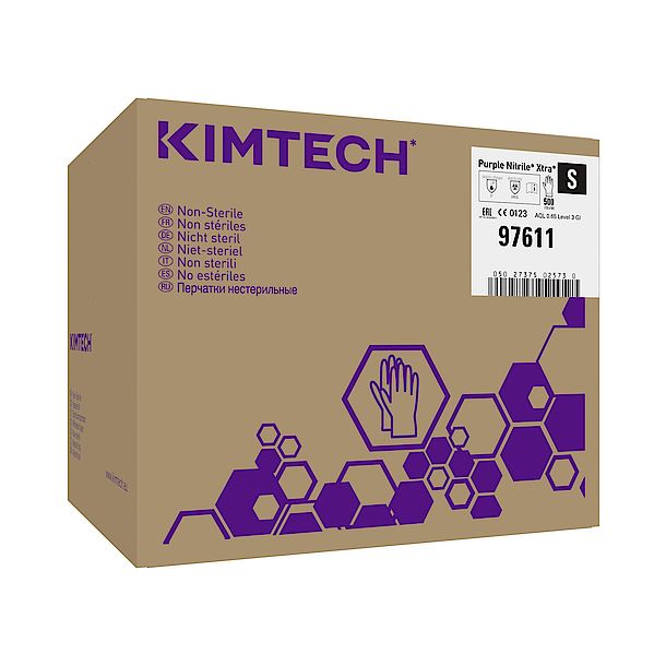 Kimtech Purple Nitrile Xtra Chemical Resistant Gloves Size Small (50Pcs/Box, 10 Boxes/Ctn)