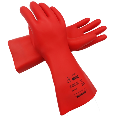Raychem Electrical Insulating Rubber Gloves Class 3, Size 9 Straight Cuff