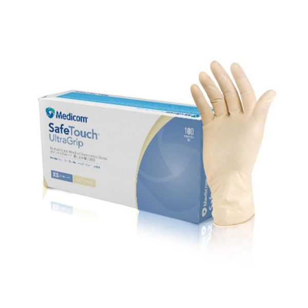Safetouch Ultragrip Latex Powder Free Disposable Glove, Size L (100Pcs/Box, 10 Box/Carton)