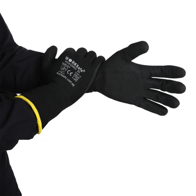 Worksafe N800 Nitrile Micro-Foam Seamless Nylon Liner Gloves, Size 9