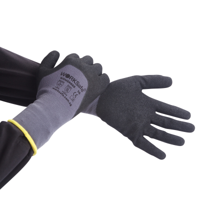 Worksafe N888 Nitrile Microfoam Palm Coated Heat-Resistant Gloves, Cut 1, Size 8