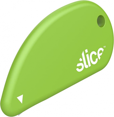SLICE SAFETY CUTTER, CERAMIC MICRO-BLADE, PAPER BLISTER, GREEN