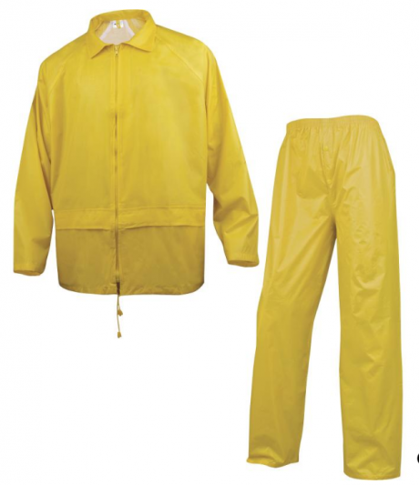 Deltaplus 400 Rain Suit Yellow (2Pcs Type), Size Xl