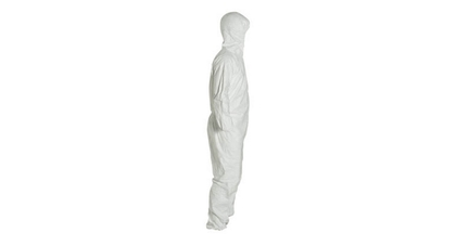 Dupont Tyvek 400 Hooded Coverall, Ty198Swh, White, Size Xl, 100Pcs/Ctn (Pn-Tyvchf5Swhxl0100A0, D-Code D13674455)