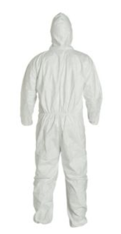 Dupont Tyvek 400 Hooded Coverall, Ty127Swh, White, Size M, 25 pieces per carton