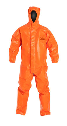 Dupont Tychem 6000 Fr Thermopro Coverall, Orange, Tp198T, Size L