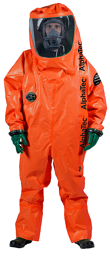 ANSELL ALPHATEC GAS TIGHT SUIT LIGHT TYPE CV/VP1/T LARGE