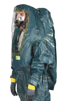 Ansell Alphatec 4000 Model 126 Apollo Fully Encapsulated Coverall With Scba Rear Pouch, Xl