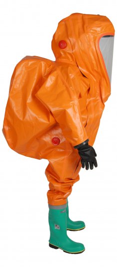 Respirex Gtb Reusable Gas Tight Suit In Rxcl158 Viton Size M, C/W Glove Size 10 & Boots Size 8