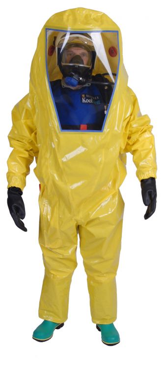 Respirex Gtl Disposable Suit In Yellow Laminate Material, Size Medium