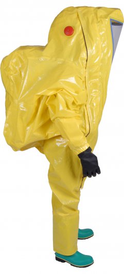 Respirex Gtl Disposable Suit In Yellow Laminate Material, Size Medium