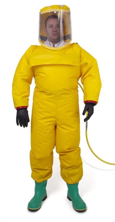 Respirex Simplair Air Supplied Suit, Yellow C2 Pvc, Size S