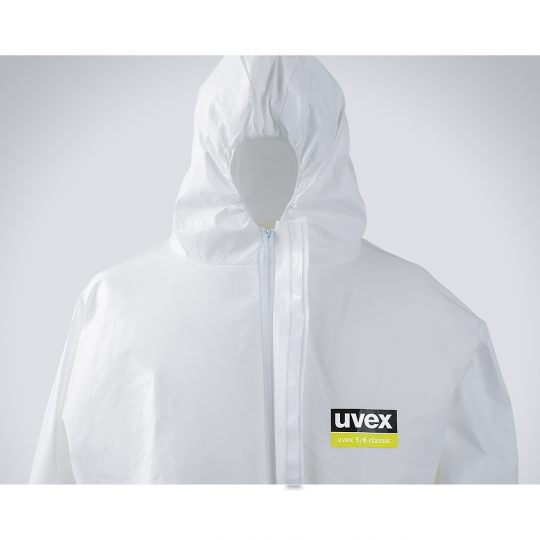 Uvex 5/6, Model : 9876 Classic Chemical Protection Suit, Size M